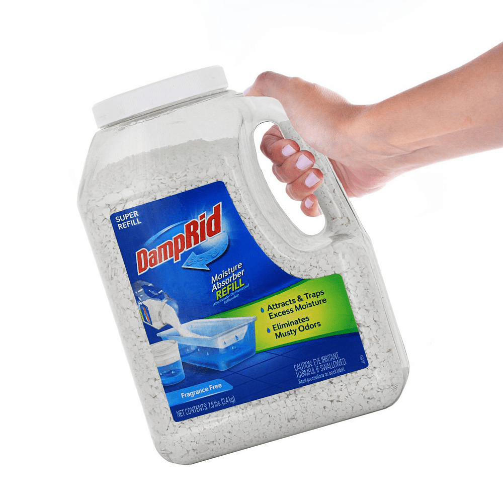 Damp Rid 7.5 lb. Fragrance free, Moisture Absorber, Odor eliminator Refill 1PK