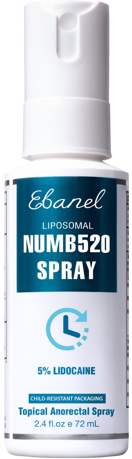 Ebanel 5% Lidocaine Numbing Spray Numb520 Anesthetic Pain Relief 2.4oz