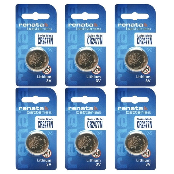 Renata CR2477N 3 Volt Lithium Battery (6 Batteries)
