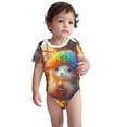 thumbnail image 2 of Xecao Rainbow Lamb Breakfast Pattern Baby Climbing Bodysuit Short Sleeve Onesie Unisex 0-12 Months Baby Shirt Newborn Outfits Crotch snap design-6 Months, 2 of 6