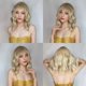thumbnail image 4 of Blonde Wig with Bangs Blonde Bob Wigs for White Women Natural Hair Short Curly, 4 of 5
