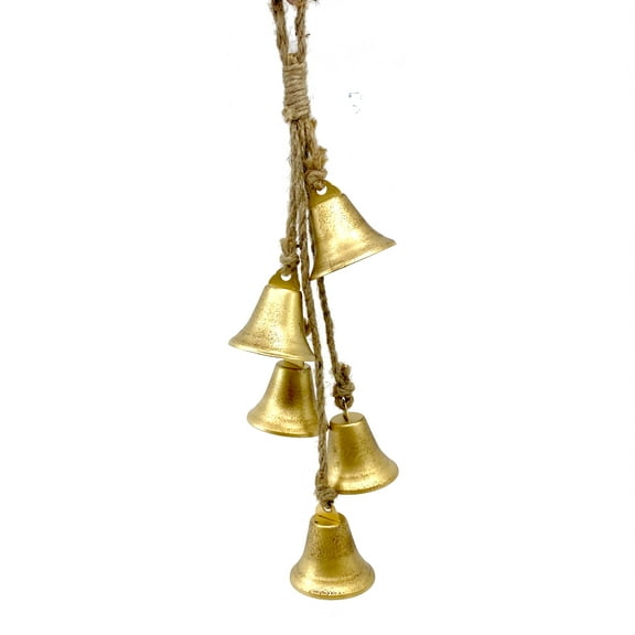 Bell Cluster Ornament -Gold Christmas Bells Holiday Swag Tree Decoration