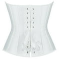thumbnail image 5 of TEVEQ Corset Tops for Women Going Out Vintage Strapless Corset Crop Tube Top Bodyshaper Women's Zipper and American Body Shaping Clothes Belly Shaping Body Underwear White L, 5 of 8