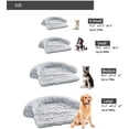 thumbnail image 4 of MoonxHome Pet Couch Protector for Dog with Memory Foam Neck Bolster, Universal Pet Furniture Cover, Sofa Bed Cover, Plush Dog Bed and More for Dogs and Cats, Machine Washable Gradient Brown X-Small, 4 of 6