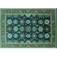 thumbnail image 1 of Ahgly Company Indoor Rectangle Oriental Turquoise Blue Industrial Area Rugs, 3' x 5', 1 of 4