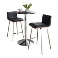 thumbnail image 6 of LumiSource Mason Swivel Adjustable Counter Height Dining Set - 3 Piece, 6 of 6