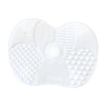 thumbnail image 3 of Almohadilla limpiadora de brochas de maquillaje portátil, compacta, ligera, profesional, plegable, reutilizable, de silicona, alfombrilla de limpieza Blanco Yinane Almohadilla de limpieza de cepillos, 3 of 8