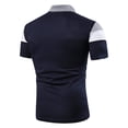 thumbnail image 4 of LilyLLL Mens Striped Print Short Sleeve T-shirt Performance Golf Bowling Shirt Tops, 4 of 4
