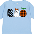 thumbnail image 4 of Inktastic Boo Halloween Ghost and Plaid Pumpkin Boys or Girls Long Sleeve Toddler T-Shirt, 4 of 5