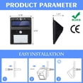 thumbnail image 4 of Solar Lights Outdoor Solar Security Lights Solar Motion Sensor Lights Wireless IP 65 Waterproof Outdoor Lights for Garden Fence Patio Garage (20LED), 4 of 8