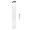 thumbnail image 3 of Efavormart 2 Pack | 32" Round Heavy Duty Clear Cylinder Glass Vases, Tall Flower Vase, 3 of 7