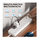 thumbnail image 2 of Multicontacto De 12 Tomas Con 4 Usb, Largo Del Cable De 2m Malubero Blanco, 2 of 5