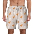 thumbnail image 2 of Picia Funny Chicken pattern Mens Swim Trunks with Compression Liner Stretch Beach Shorts Quick Dry with Zipper Pockets No-Chafing Board Shorts-Medium, 2 of 9