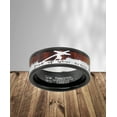 thumbnail image 2 of Metal Masters Mens Christian Tungsten Ring Jesus Carrying Cross Bible Verse Wood Inlay 8mm, 2 of 5
