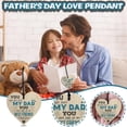 thumbnail image 2 of Father's Day Birthday Gift Jewelry for Father Dad Pendant Necklace Key Chain Dog Tag Keychain,Father's Day Decorations Wooden Love Pendant The Best-Gift for Father, 2 of 8