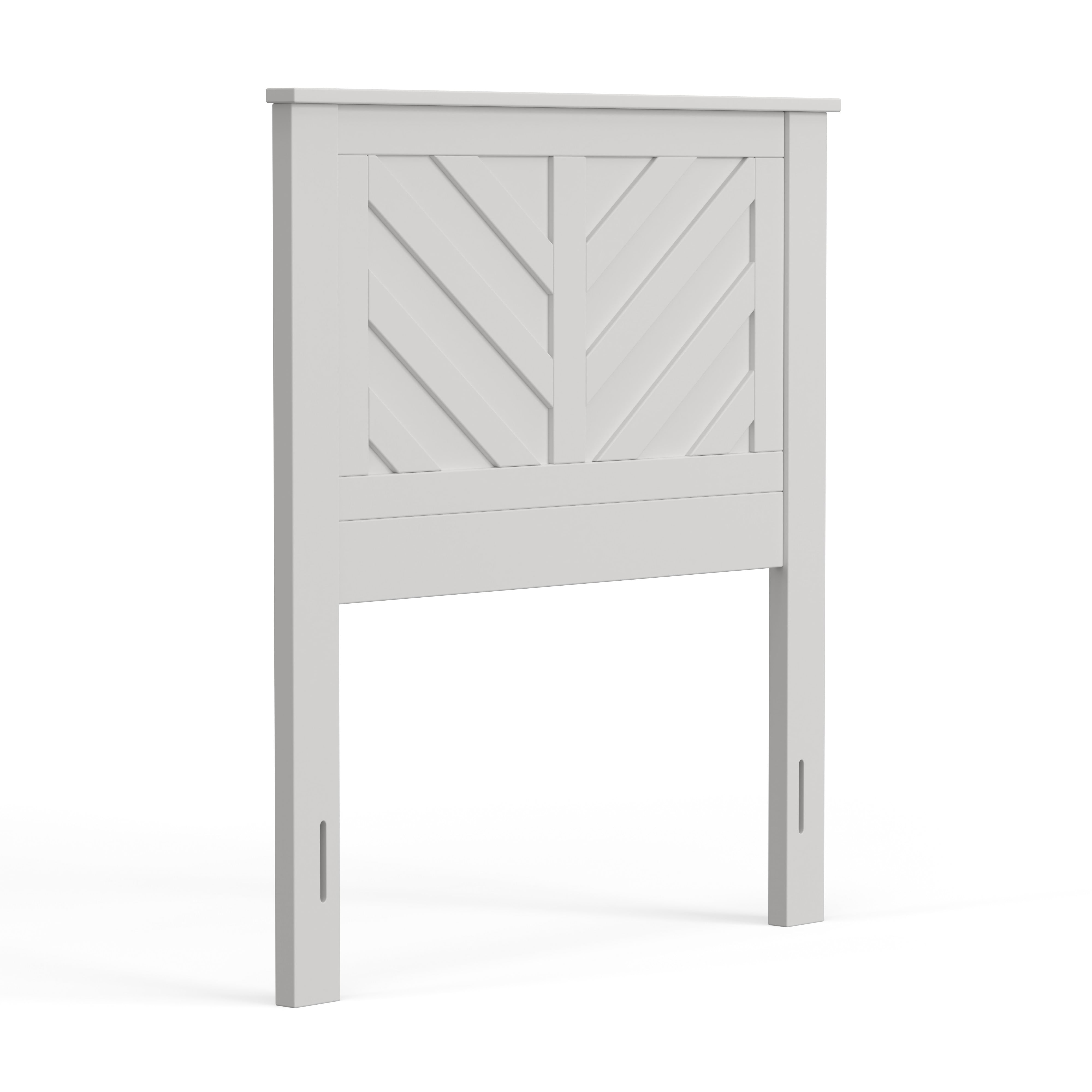 LaFerme Wood Panel Headboard in White -  Twin Size