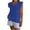 Blue, variant on Women's Flutter Sleeve Summer Sleeveless Shirts Cute V-Neck Ruffle Elegant Lightweight Linen Tank Tops Blouses