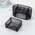 thumbnail image 3 of Desk Organiser, Mesh Desk Tidy & Pen Holder with 8 Compartments and 1 Drawer, Stationery Organisers, 3 of 4