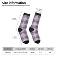 thumbnail image 2 of Fotbe Heart Check Plaid Pattern Long Socks for Men & Women – Breathable & Stretchy Compression Socks, Ideal for Running, Travel, and Everyday Wear Size 5-11, 2 of 6