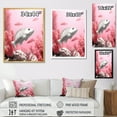 thumbnail image 4 of Designart "The Monochrome Ballet Of Pink And White Fish" Coastal Coral Under Water Floater Framed Wall Decor, 4 of 5