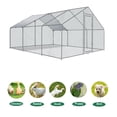 thumbnail image 2 of Gallinero Grande – Acero Galvanizado – Techo en Punta – Pollos, Patos y Conejos – Resistente a la Intemperie – Jardín o Granja, 2 of 9
