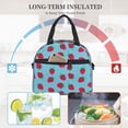 thumbnail image 4 of Honeii Strawberries Print Lunch Box,Insulated Lunch Bag,Lunch Tote Bags,Leakproof Cooler Lunch Case for Travel Work Picnic, 4 of 7