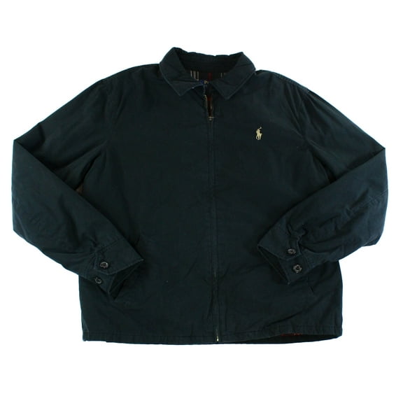 Polo Ralph Lauren NEW Black Mens Size Large L Full Zip Windbreaker Jacket $165