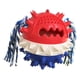 thumbnail image 1 of Pelota de goma interactiva para masticar perros con cuerda, juguete indestructible. Rojo blanco azul, 1 of 8