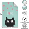 thumbnail image 3 of Cute Valentine Cat Kitchen Dish Towels Set of 6 Absorbent Hand Towels, Lint-Free 18"x28" Love Blue Dishcloths Fast Drying for Cooking Baking Home Clean, 3 of 5