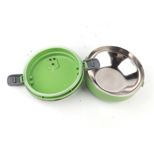 Fiambrera, Ligera, Portátil, De Gran Capacidad, Picnic, Contenedor De Comida, Multifuncional, Redonda, 1 Capa, De Acero Inoxidable, Práctica Fiambrera Para Acampar, Viajes,