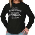 thumbnail image 3 of Believe in Dreams Inspirational Quote Women Plus Size Long Sleeve Graphic Tee Brisco Brands 2X, 3 of 5