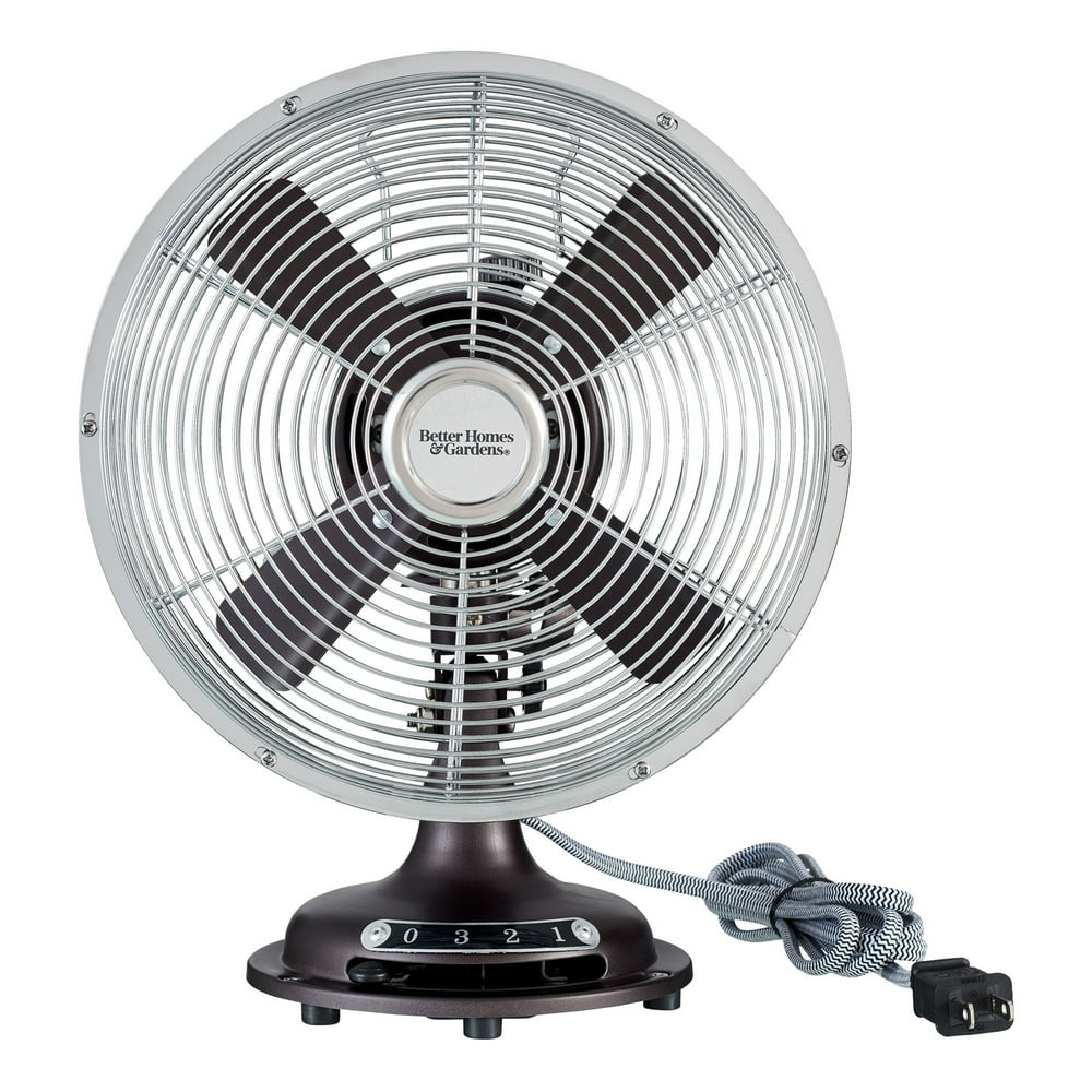 Better Homes & Gardens Retro Table Fan, Oil Rubbed Bronze, 8Inches