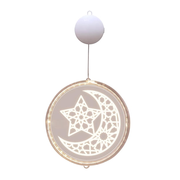 Matsuzay LED blanco cálido para la celebración del Ramadán Decoración del hogar para el Ramadán Succión LED para Ramadán Iluminación navideña A 16cm