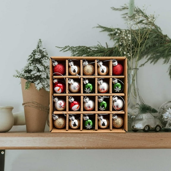 hulanddfd Christmas Tree Ball Ornament Set - 20Pcs Shatterproof Xmas Hanging Balls, Christmas Hanging Pendant for Tree Wreath and Wedding Holiday Party Decor 2.5cm/1"