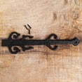 thumbnail image 2 of Renovators Supply Black Wrought Iron Garage Door Decorative Hardware Poseidon Trident Design 12 in Rust Resistant Dummy Strap Hinge w/Screws, 2 of 7
