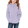 thumbnail image 3 of Rvasteizo Girls Fall Winter Hooded Outerwear Casual Solid Long Sleeve Hoodie ,7T, 3 of 5