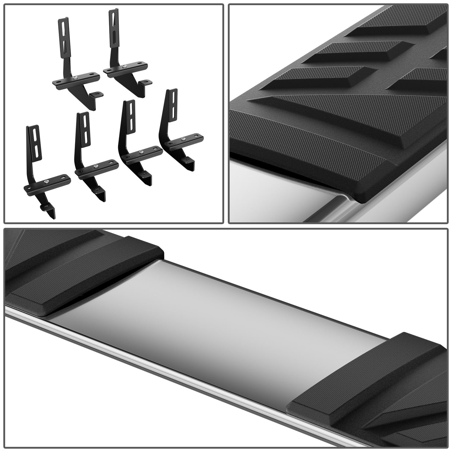 DNA Motoring 6.5" Side Step Nerf Bars Running Boards for 2015-2024 Ford F150-F350 SD Extended Cab