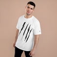thumbnail image 3 of Effete Feline Claw Marks Scratch Champion T-Shirt, 3 of 4