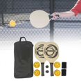 thumbnail image 3 of Pickleball Paddle Set Raqueta ligera con bolsa de almacenamiento 2 4 bolas (26 hoyos) Color de la madera Cola Paletas de pickleball, 3 of 8