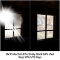 thumbnail image 5 of DKTIE 17.7" x 78.7" White Double-Sided Floral Pattern Window Film, Static Cling Privacy Sticker, Anti-UV Heat Control for Home, 5 of 9