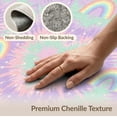 thumbnail image 6 of ODIKA 6'x9' Washable Area Rug Non-Slip, Chair-Friendly, Pink Dye Mermaid Galaxy Shaped Tie Kawaii Heart Motif with Rainbow Stars Design for Dining Room, Under Table, Office Décor, 6 of 7