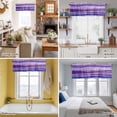 thumbnail image 5 of Abstract Ombre Purple Wave Valance Curtain Purple Strips Window Valances Rod Pocket Short Curtains Window Treatments for Kitchen Bedroom Bathroom Laundry 60" x 14", 5 of 9