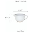 thumbnail image 2 of Ceramic Stoneware 2.2-Qt Batter Bowl - Fattoria Collection, White | Microwave & Dishwasher Safe Bakeware | Food Safe Glazing | Restaurant Quality Serveware, 2 of 7