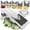 Black, variant on MuellerLiving 5-in-1 Adjustable Mandoline Food Slicer with Stainless Steel Blade for Kitchen - Black