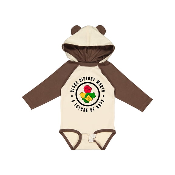 Inktastic Black History Month A Future of Hope Boys or Girls Long Sleeve Baby Bodysuit