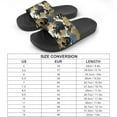 thumbnail image 2 of GZHJMY Stylish Slides for Women Men, Japanese Waves Blue and White Gold Leaf Soft Flexible Slip-on Sandals Slippers, 2 of 7