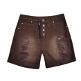 thumbnail image 2 of REALiKUN omen's High Waisted Denim Shorts Casual Ripped Summer Hot Short Jeans Brown M, 2 of 6