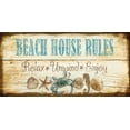 thumbnail image 2 of Mollie B. 32x18 White Modern Wood Framed Museum Art Print Titled - Beach House Rules, 2 of 4