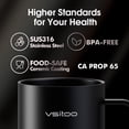thumbnail image 3 of Vsitoo S3 Pro 16oz Smart Heated Coffee Mug, Auto-Sensing AI, 120-150°F, Hands-Free, Black, 3 of 9