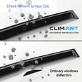 thumbnail image 4 of CLIM ART In-Channel Incredibly Durable Rain Guards for Pilot 2016-2022, Original Window Deflectors, Vent Deflector, Vent Window Visors, Dark Smoke Car Accessories,4pcs - 616276, 4 of 8